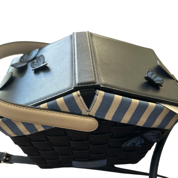 Kate Spade Navy Blue Woven Crossbody Bag - Picture 5 of 6